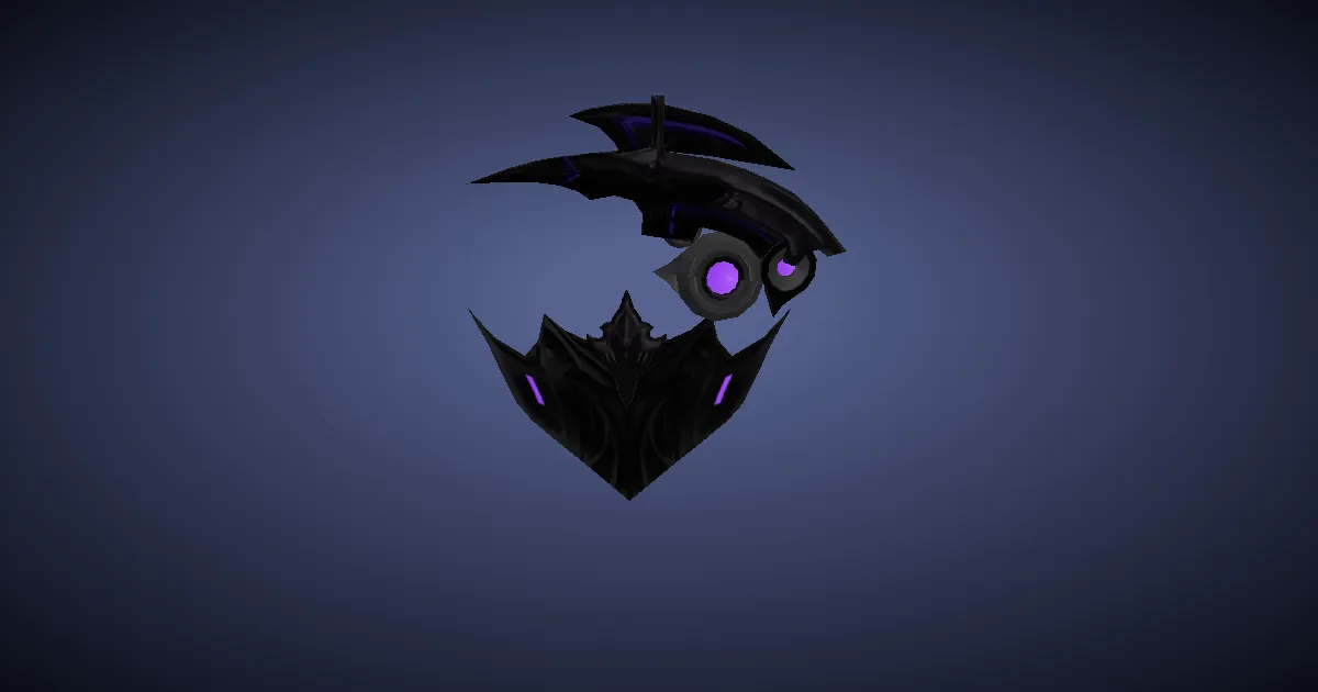 Rendu 3D de Masque d'incantateur en étoile sombre
