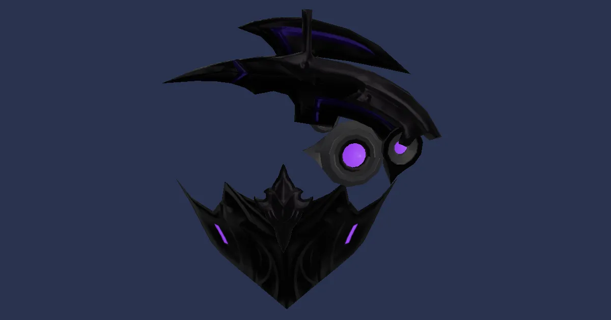 Black Star Mask of Casting - 3D render