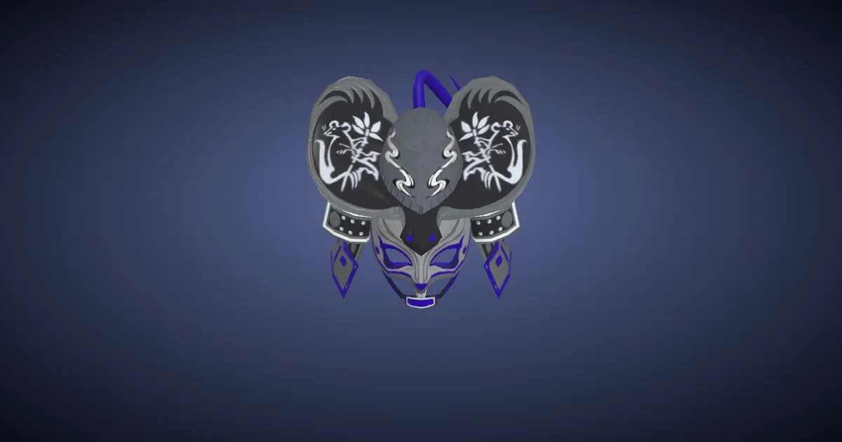 3D-Ansicht von Blauer Ratten-Kabuto