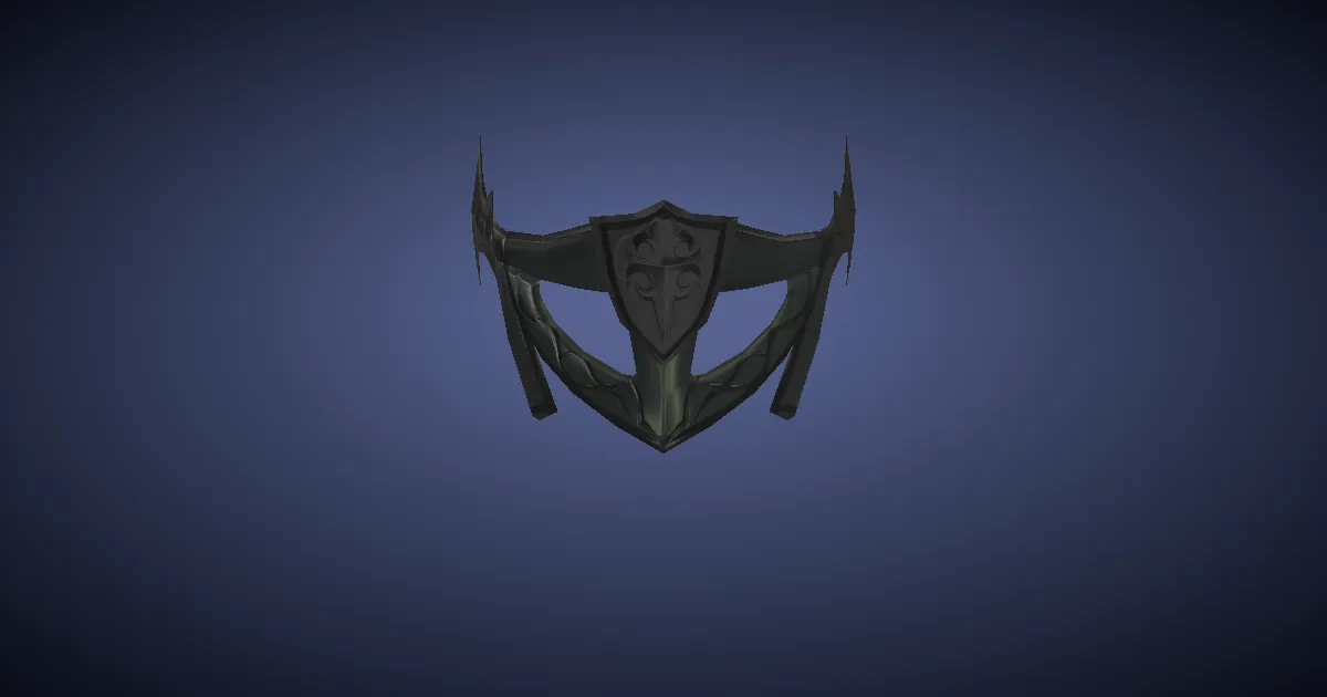 Rendu 3D de Visière d'abatteur en durium noble