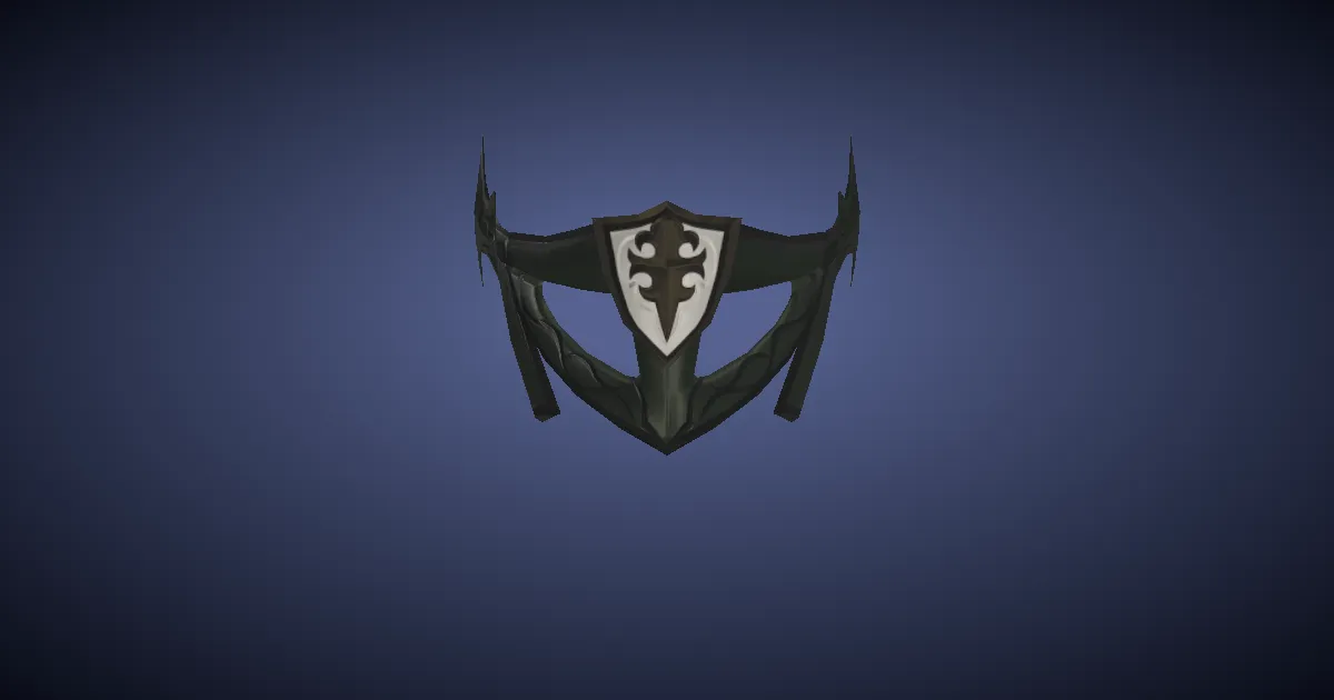 Rendu 3D de Visière de pisteur en durium noble