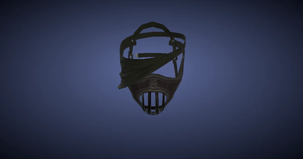 3D-Ansicht von Modifizierte Dunkelschatten-Halbmaske des Schlagens