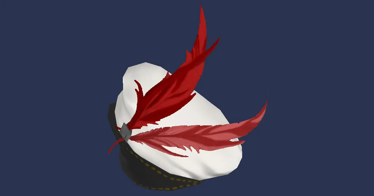 3D-Ansicht von Schneebaumwoll-Barett