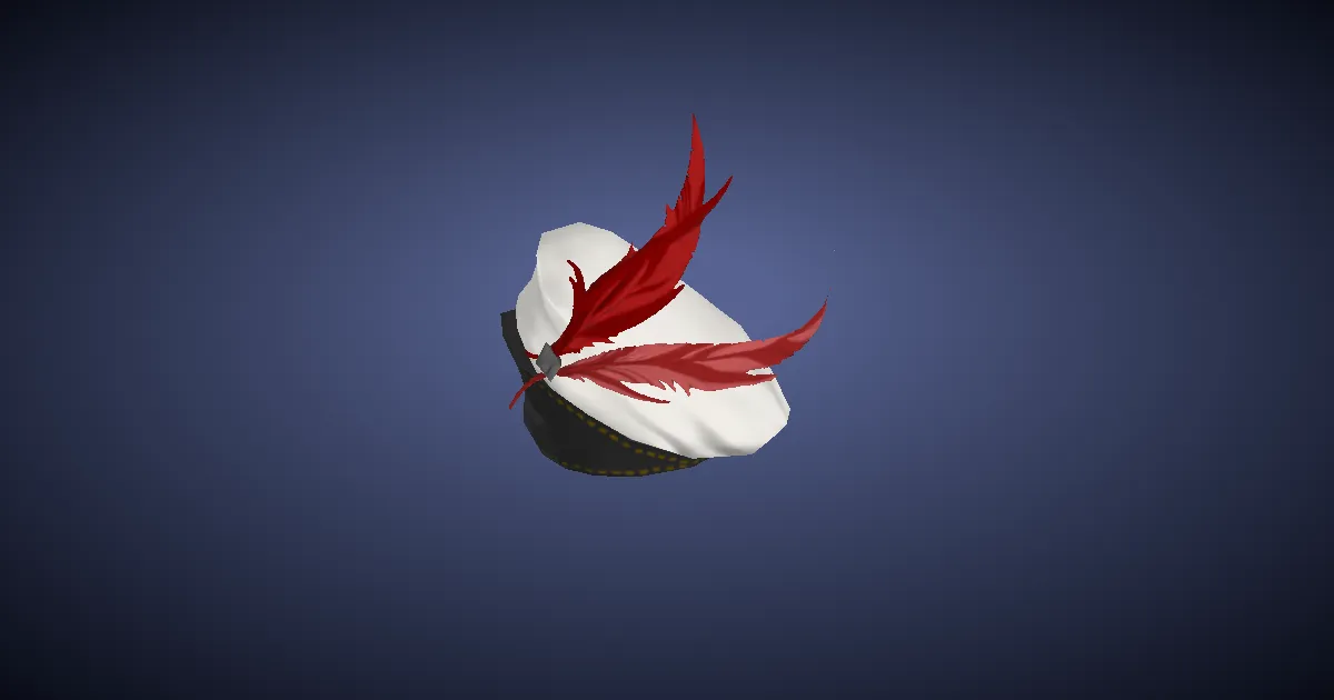 Snow Cotton Beret - 3D render