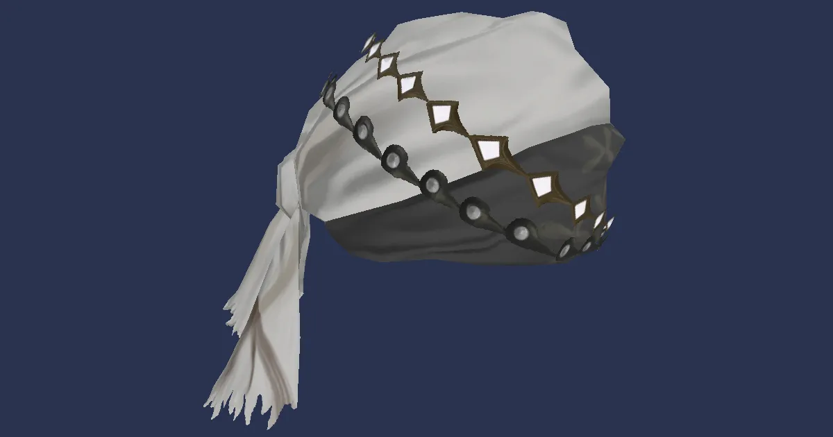 Snow Cotton Bandana - 3D render