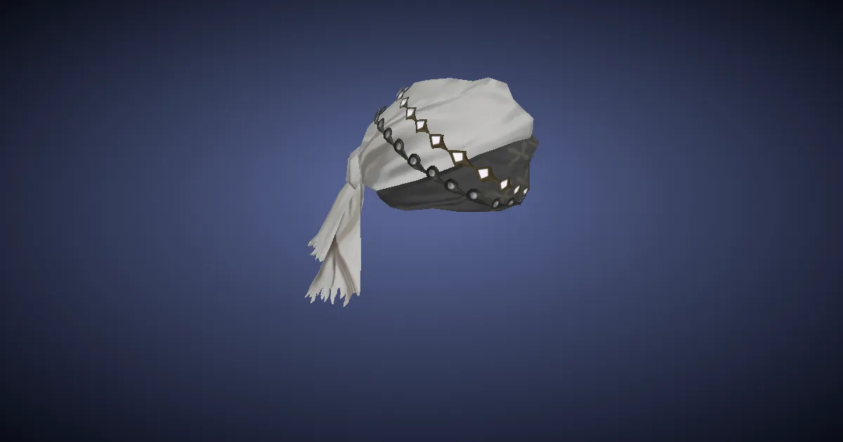 Snow Cotton Bandana - 3D render