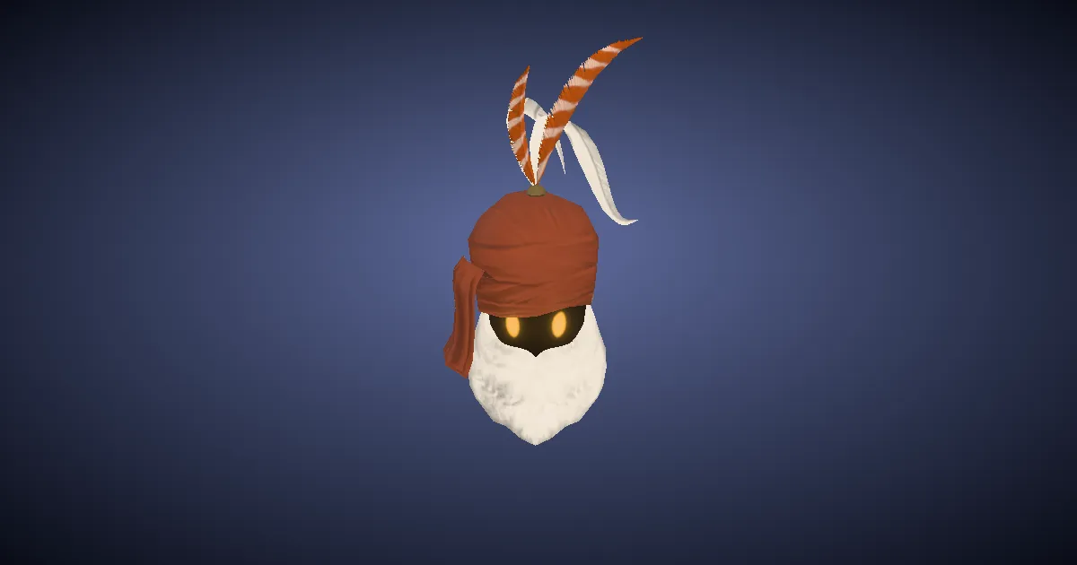 Rendu 3D de Turban de pisteur en coton nain