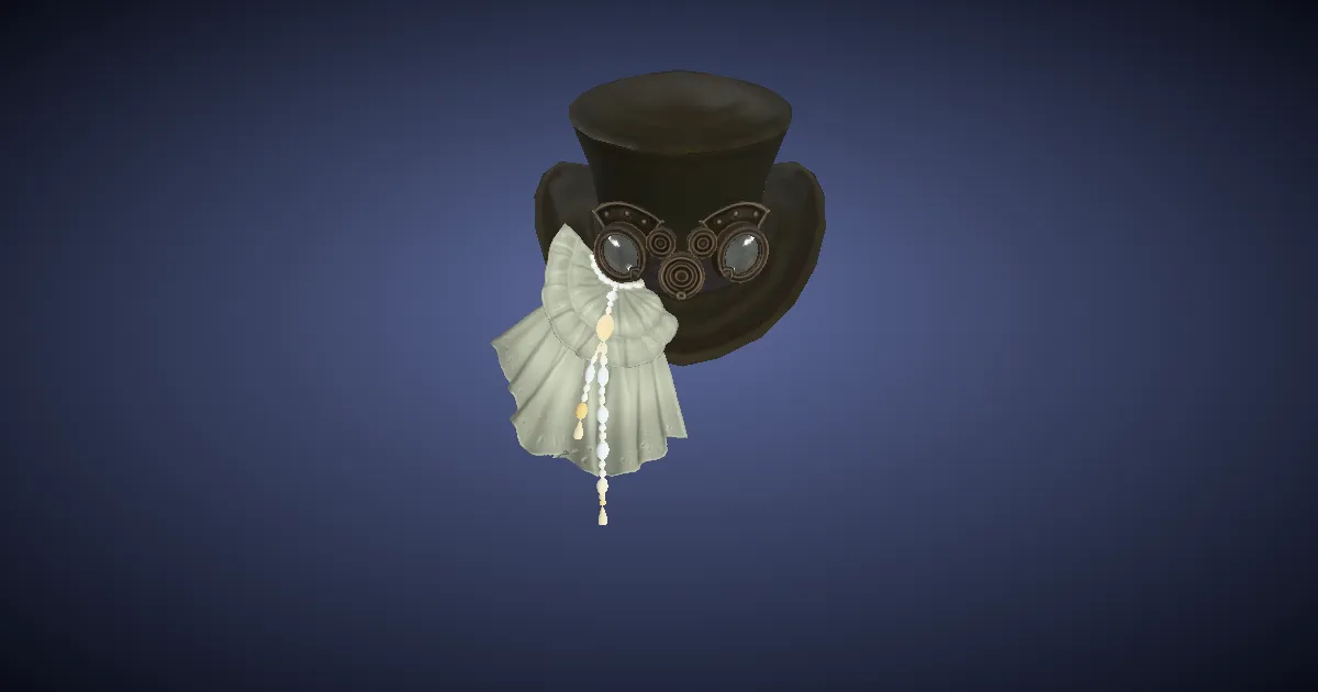 Rendu 3D de Chapeau d'éclaireur en velours de Caean