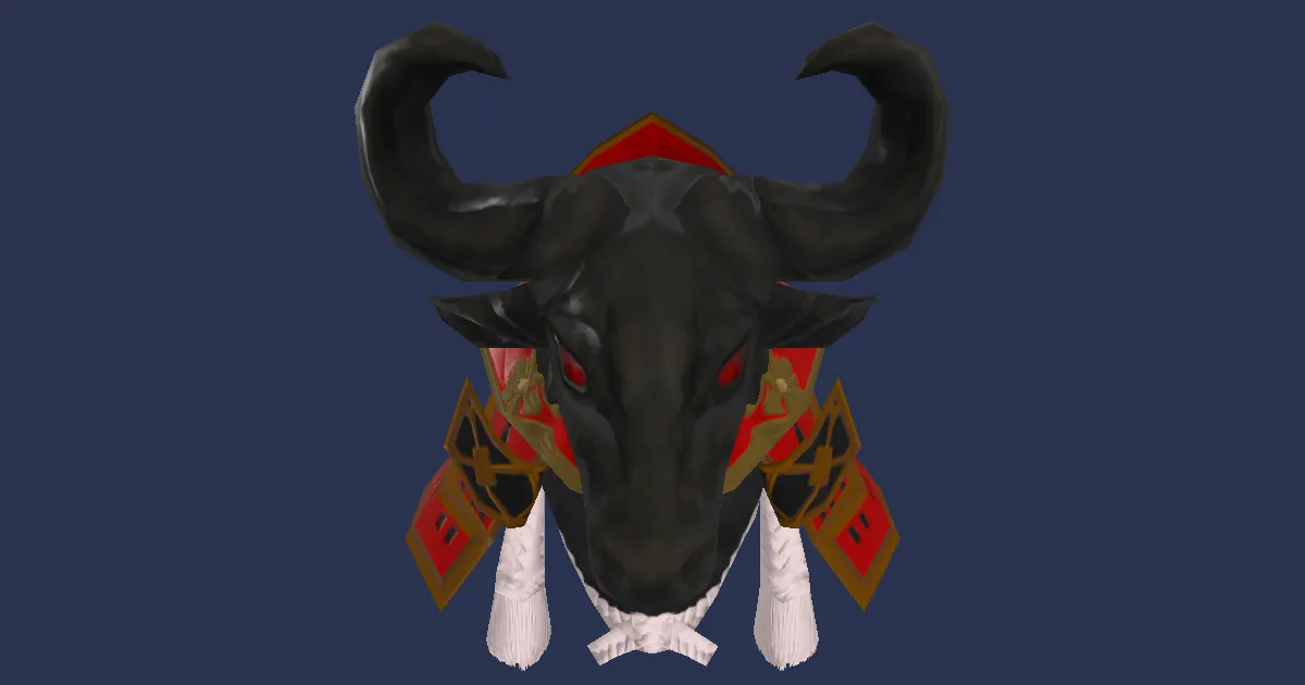 Crimson Ushi Kabuto - 3D render