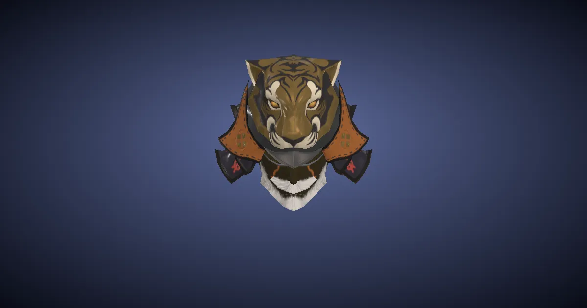 3D-Ansicht von Goldener Tiger-Kabuto