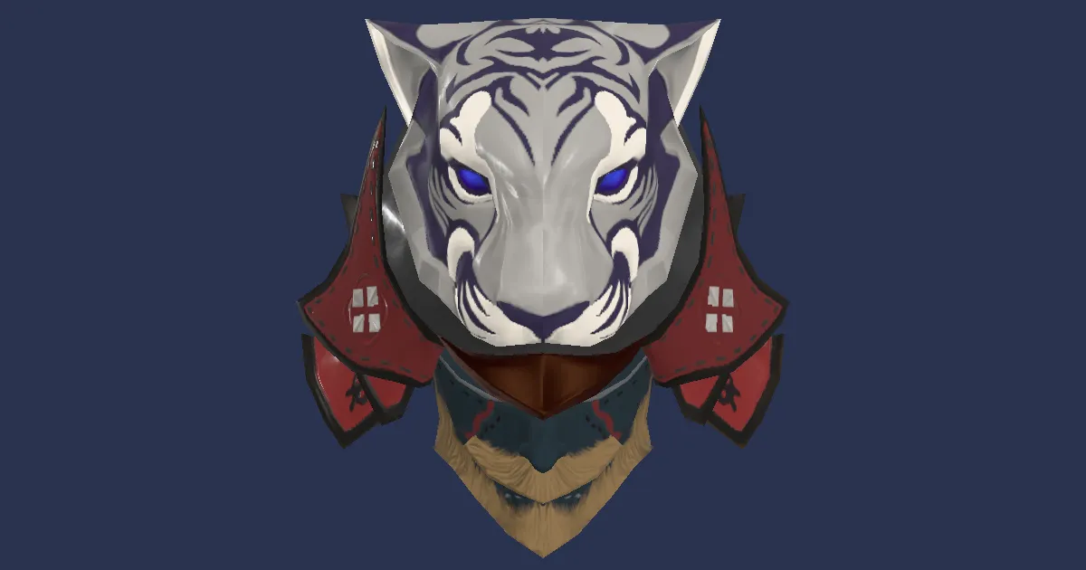 Silver Tora Kabuto - 3D render