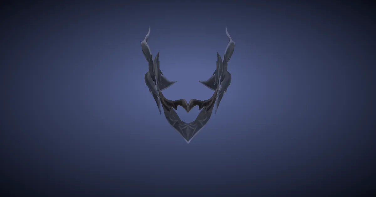 3D-Ansicht von Himmelsheer-Maske des Schlagens