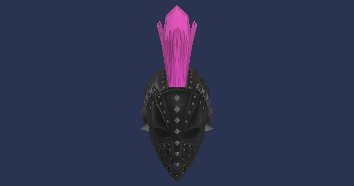 3D-Ansicht von Titangold-Helm des Schlagens