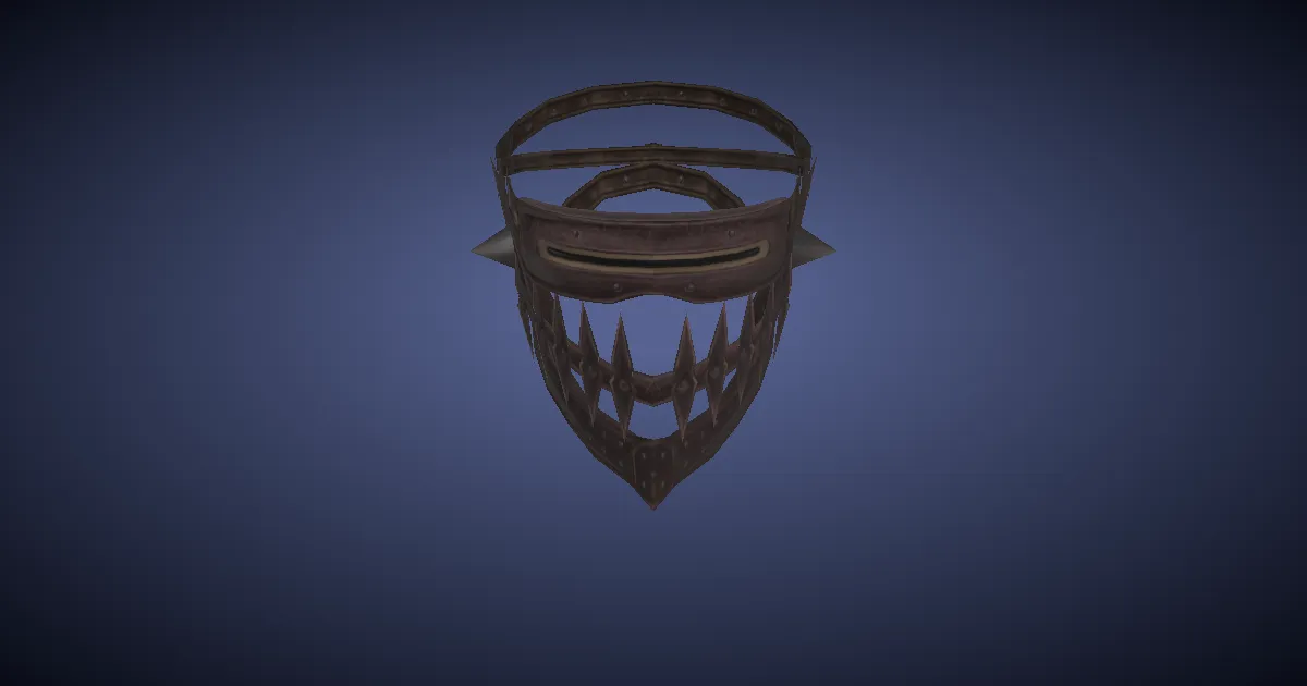 Rendu 3D de Masque de pisteur en or blanc