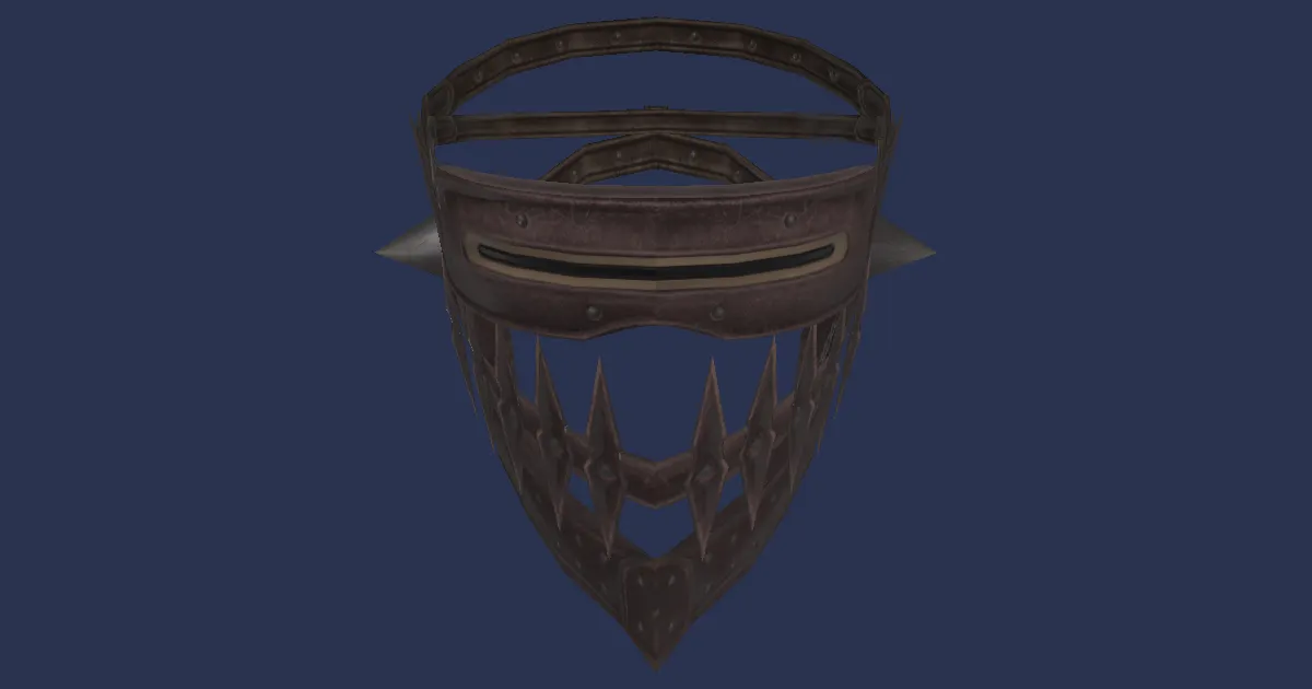 3D-Ansicht von Weißgold-Maske des Zielens