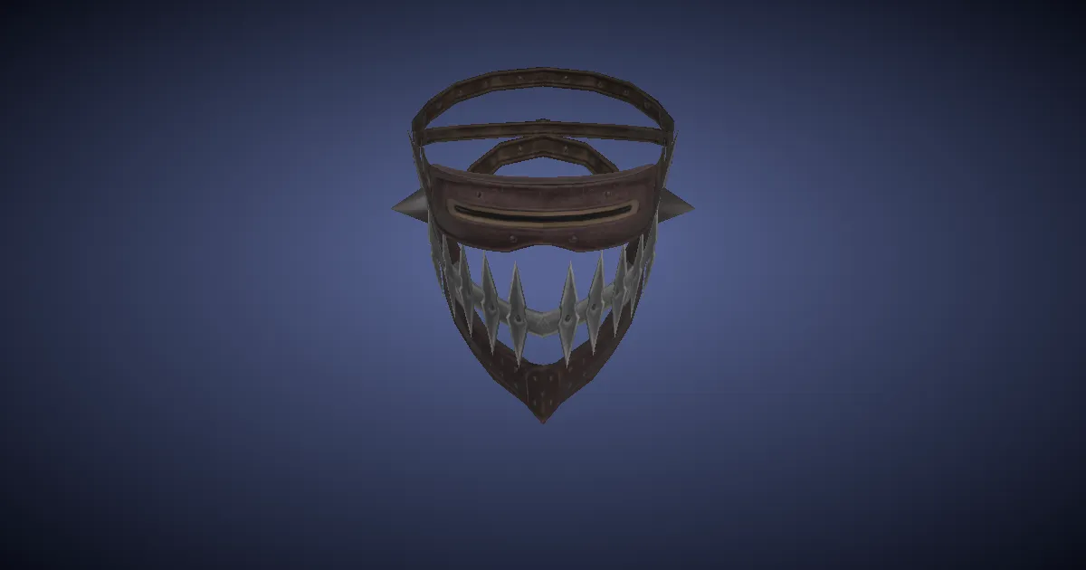 White Gold Halfmask of Scouting - 3D render