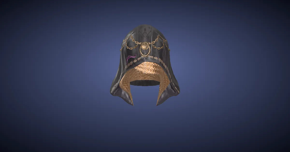 3D-Ansicht von Neo-Königreich-Haube des Schlagens
