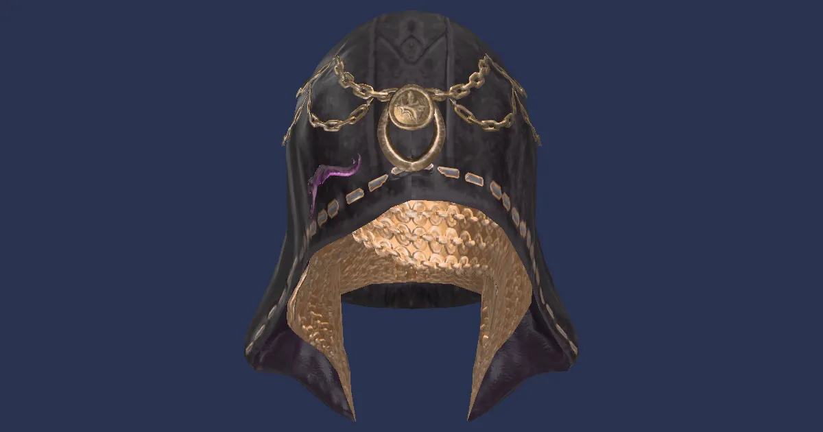 3D-Ansicht von Neo-Königreich-Haube des Schlagens