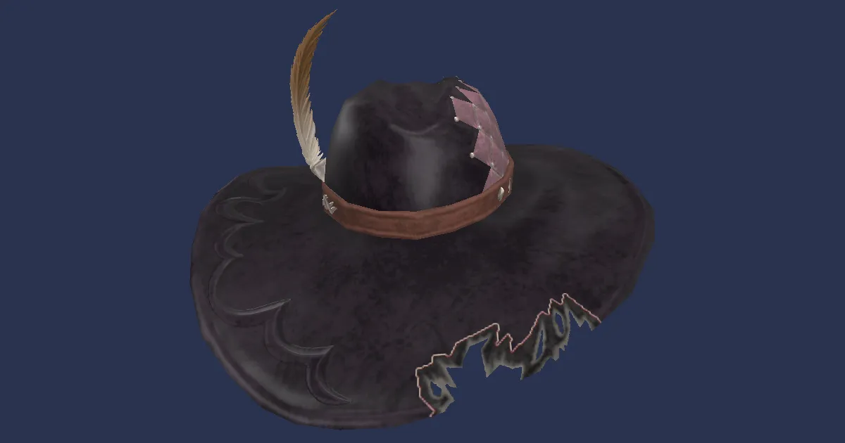 Rendu 3D de Chapeau à plume de pisteur du néo-royaume