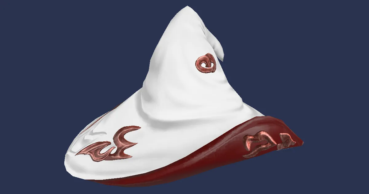 3D-Ansicht von Neo-Königreich-Hut der Heilung