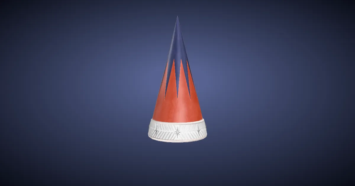 Arcanaut's Sugarloaf Hat of Healing +1 - 3D render