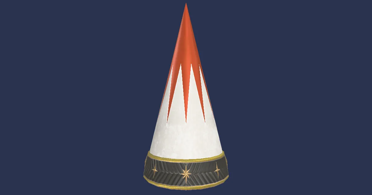 Arcanaut's Sugarloaf Hat of Casting - 3D render