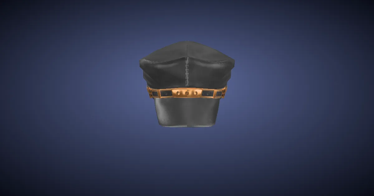 Rendu 3D de Casquette d'éclaireur en laiton royal
