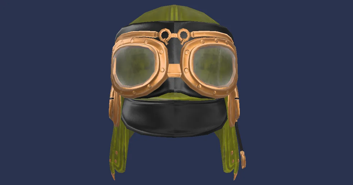 Bygone Brass Calot of Healing - 3D render