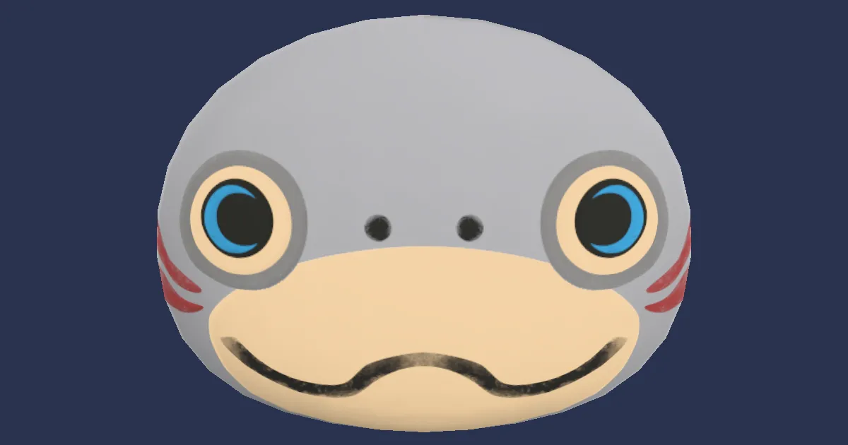 Rendu 3D de Petit masque de Namazu