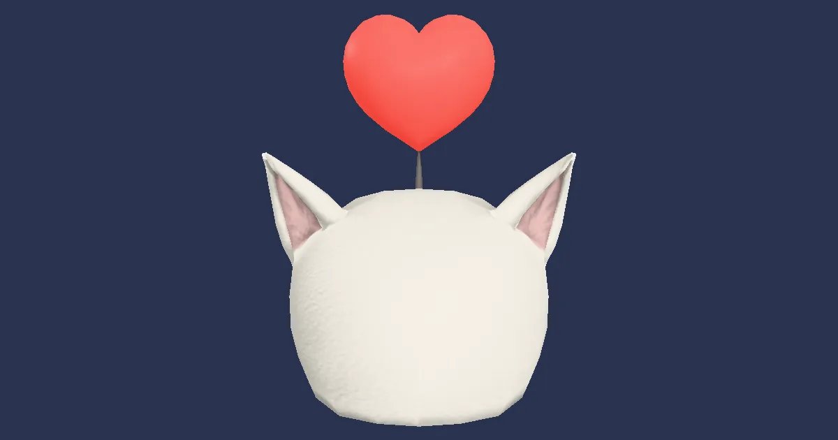 Lovely Moogle Cap - 3D render