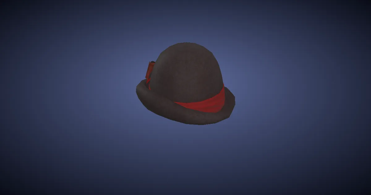 Rendu 3D de Chapeau de messager de la Valention
