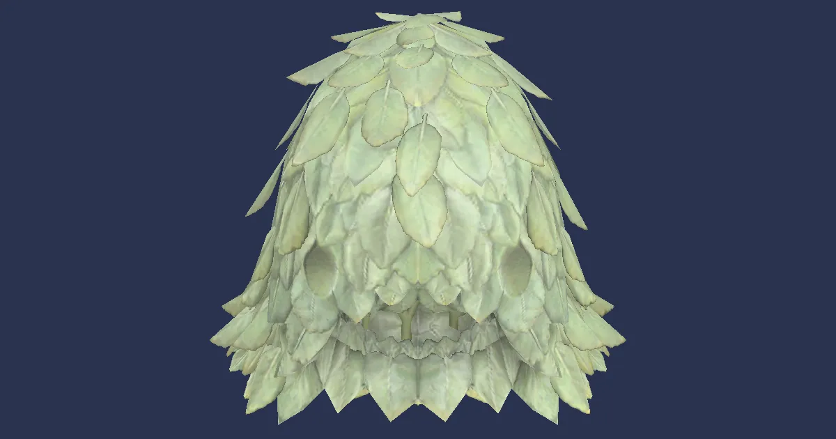 3D-Ansicht von Grasgrummel-Kopf