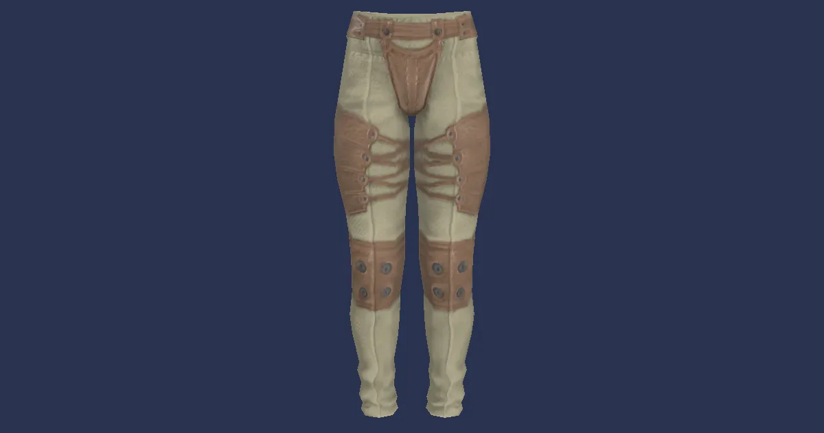 Padded Velveteen Trousers - 3D render