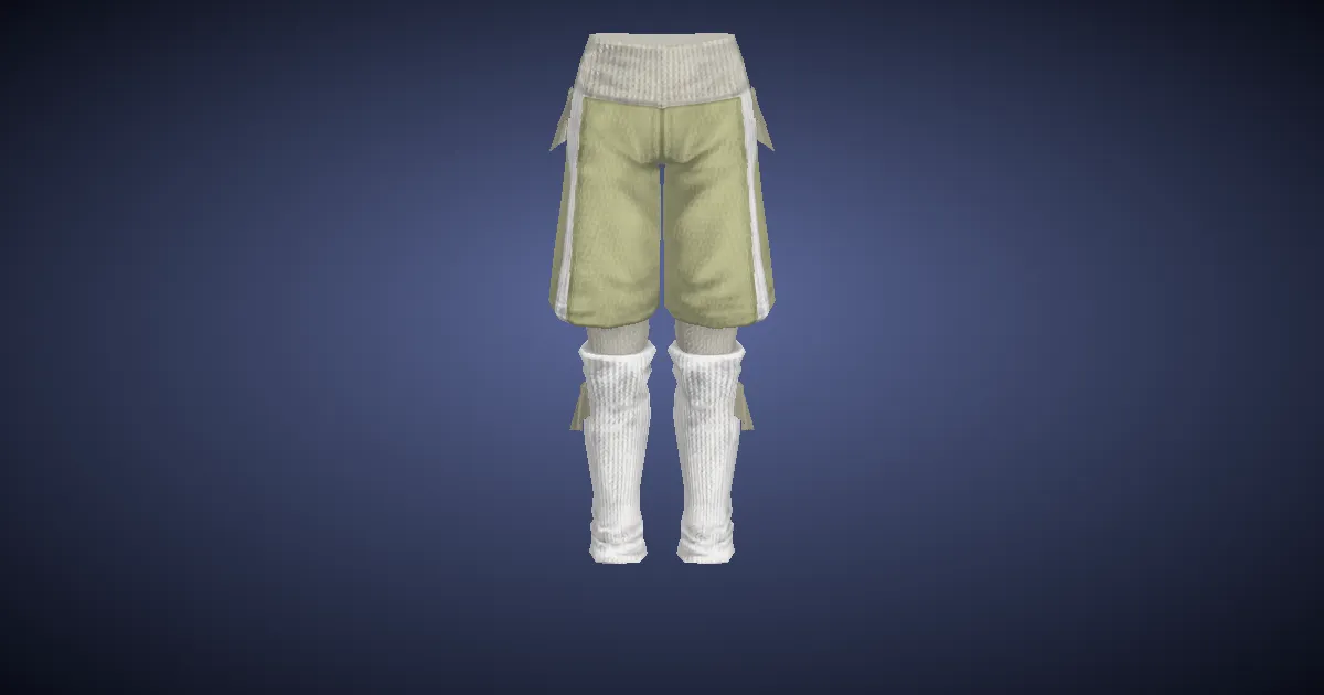 3D-Ansicht von Raptorleder-Kniebundhose
