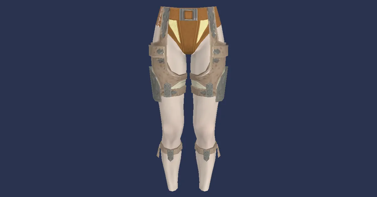 Hard Leather Subligar - 3D render