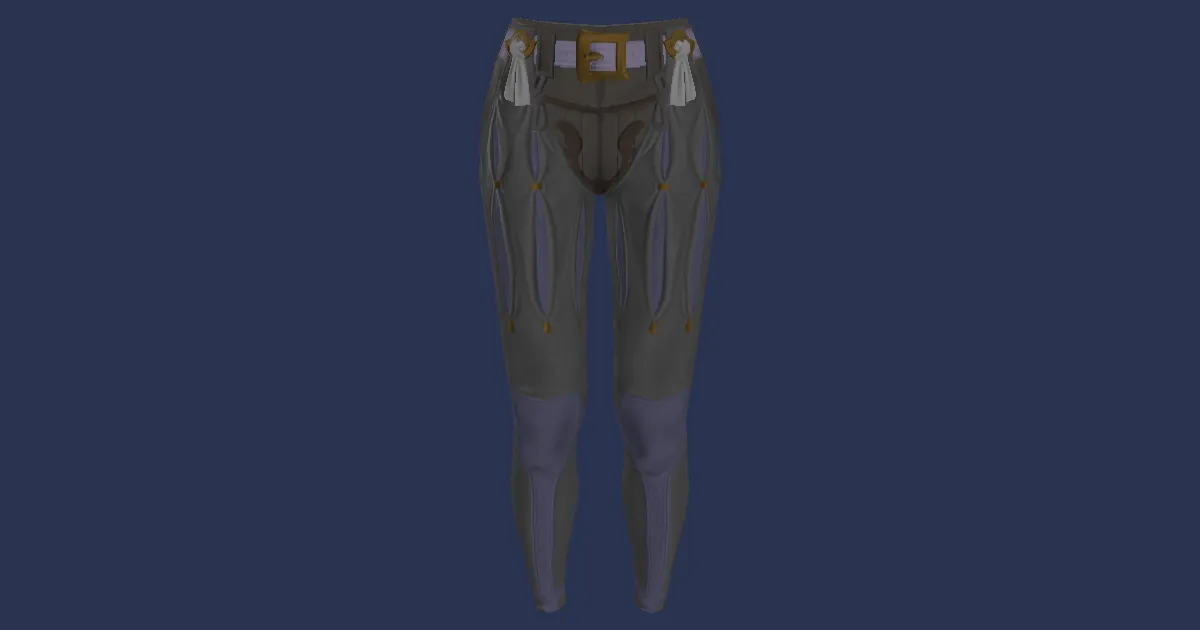 3D-Ansicht von Archaeoleder-Reiterhose der Verteidigung