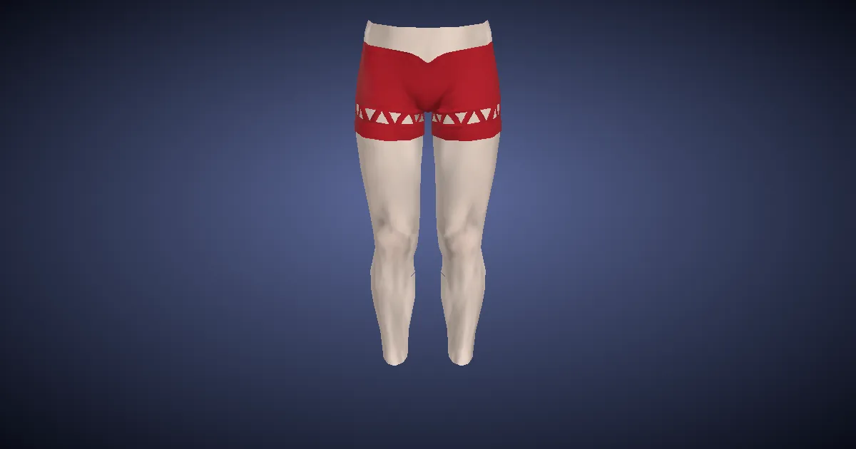 Red Summer Trunks - 3D render