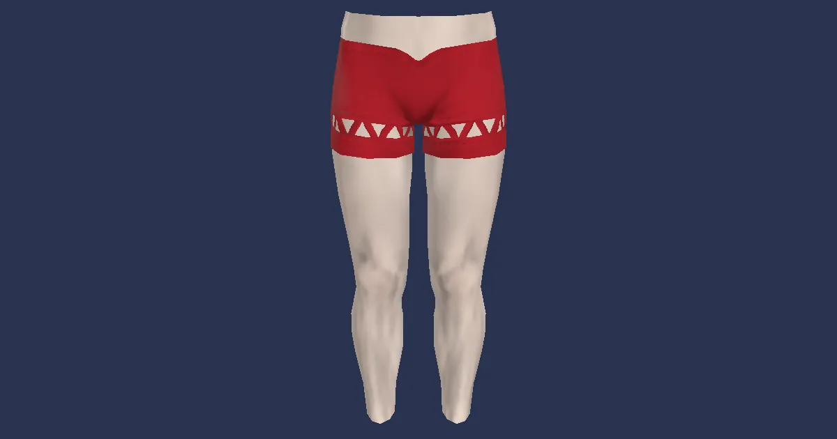 Red Summer Trunks - 3D render