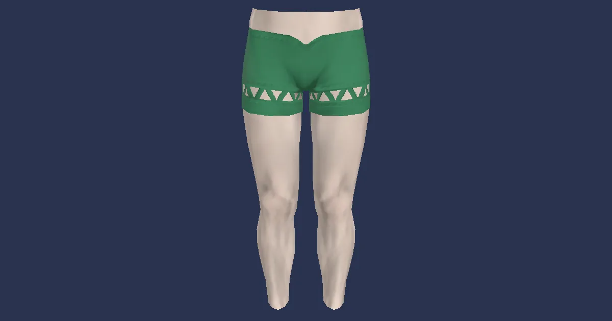 Green Summer Trunks - 3D render
