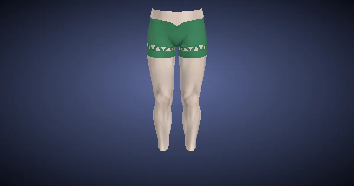 Green Summer Trunks - 3D render