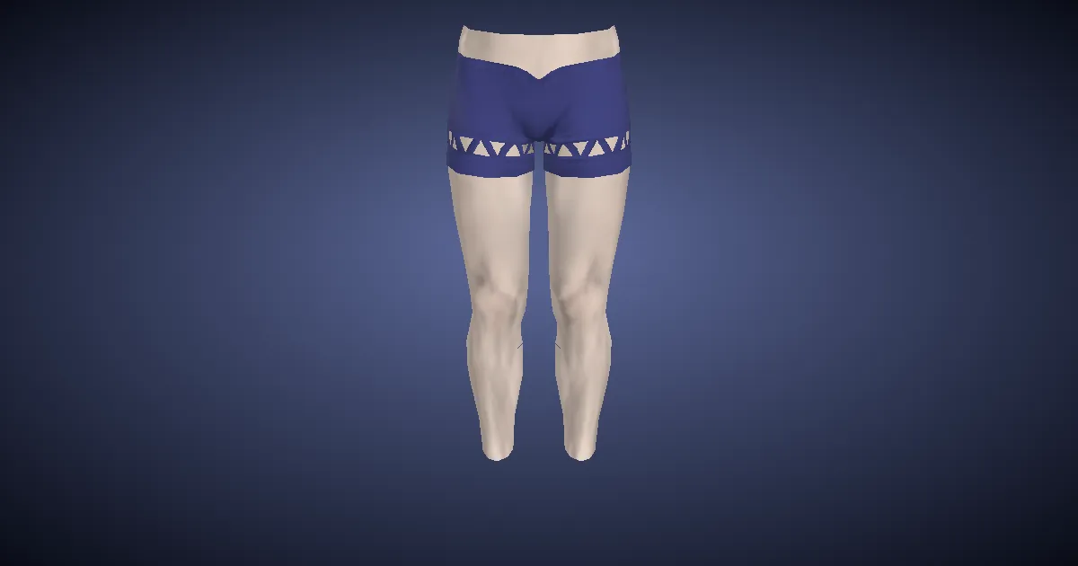 Blue Summer Trunks - 3D render