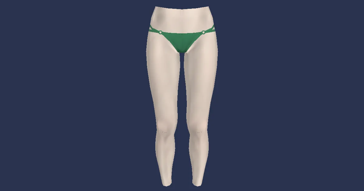 Green Summer Tanga - 3D render