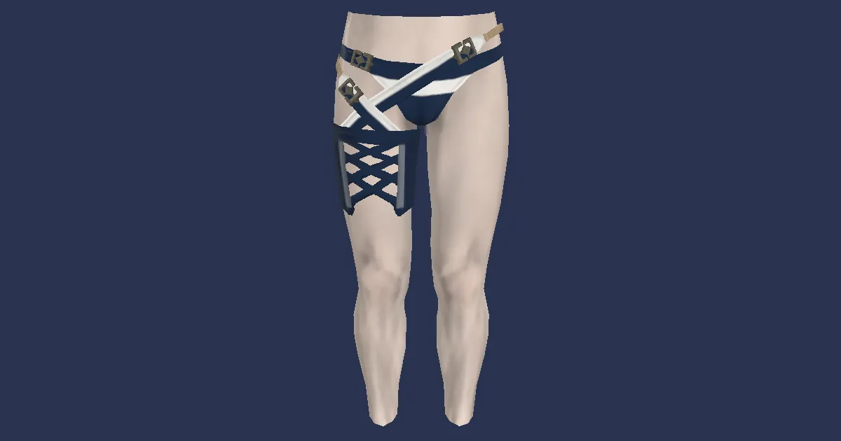 Rendu 3D de Short estival rayé