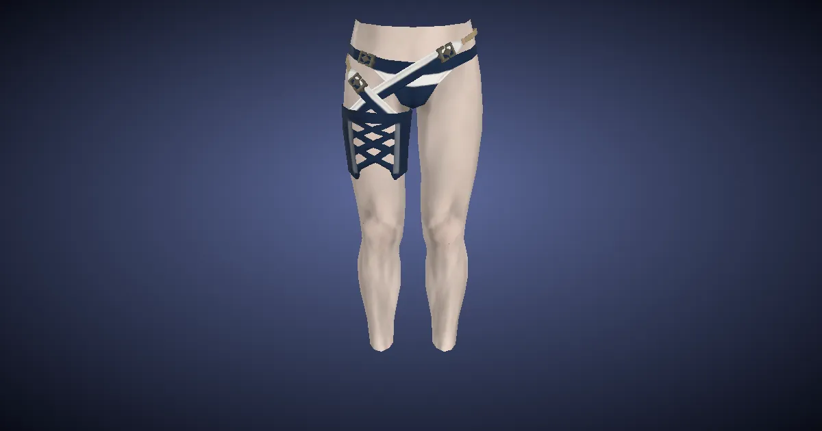 3D-Ansicht von Gestreifte Badehose