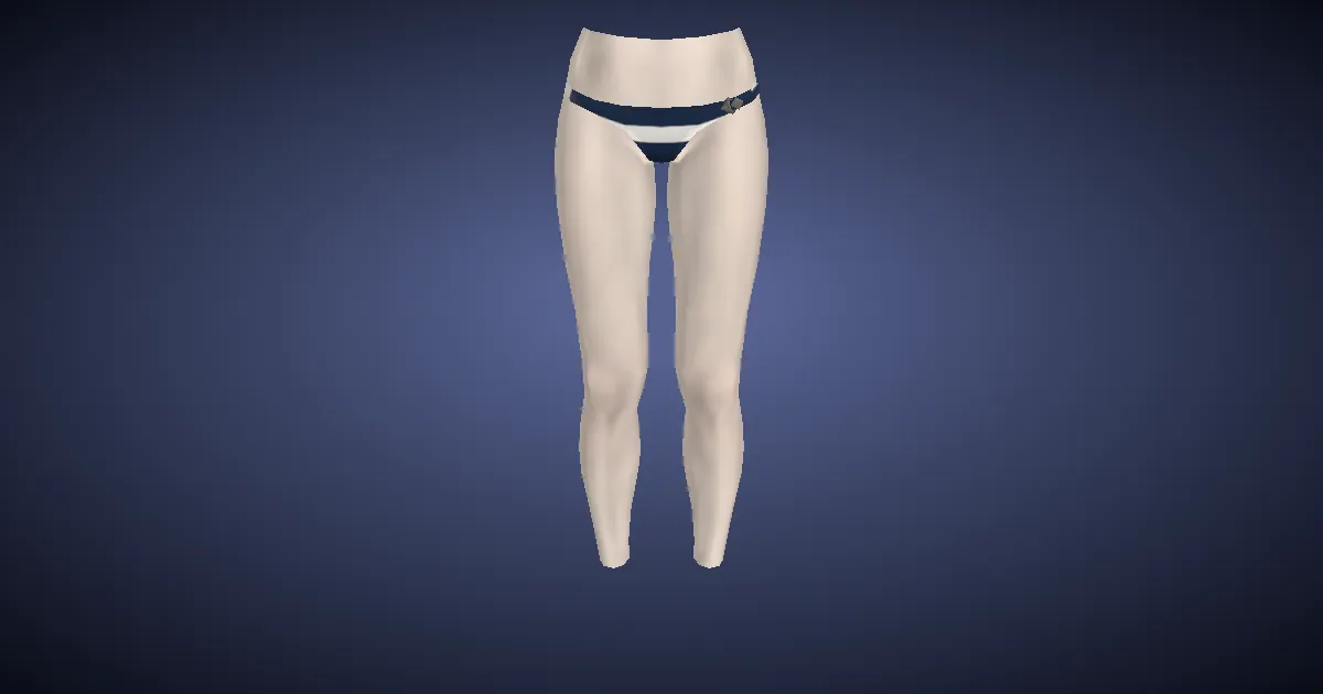 3D-Ansicht von Gestreifter Tanga