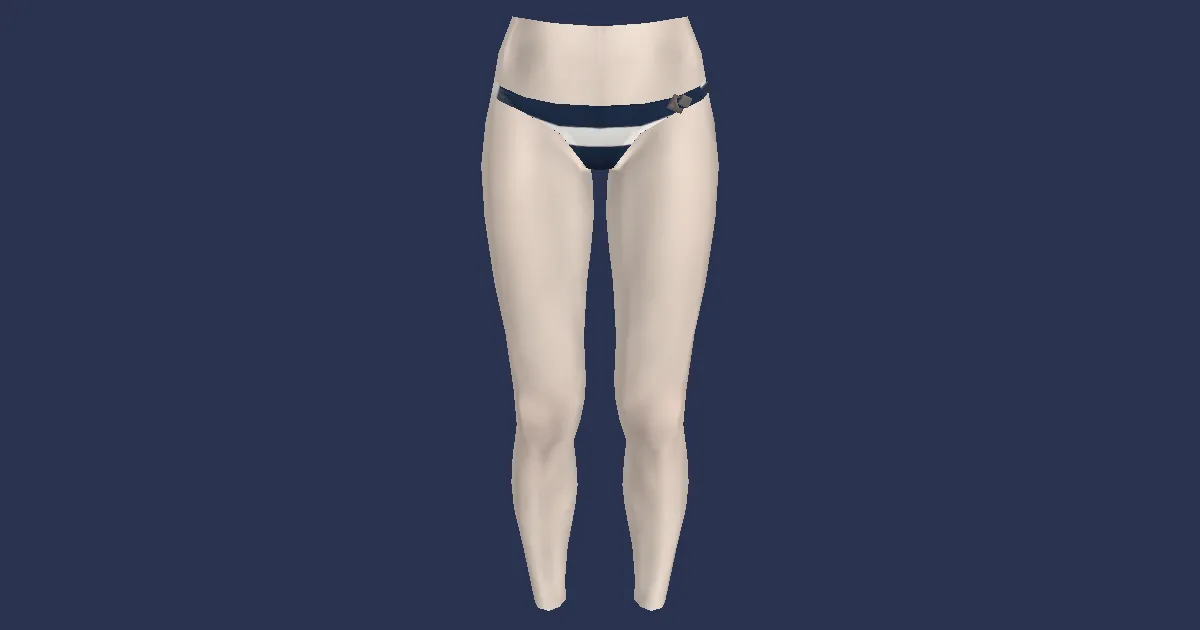 3D-Ansicht von Gestreifter Tanga