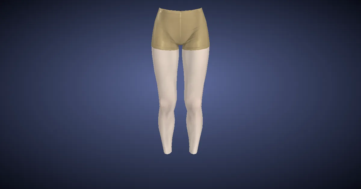 Lady's Knickers (Gold) - 3D render