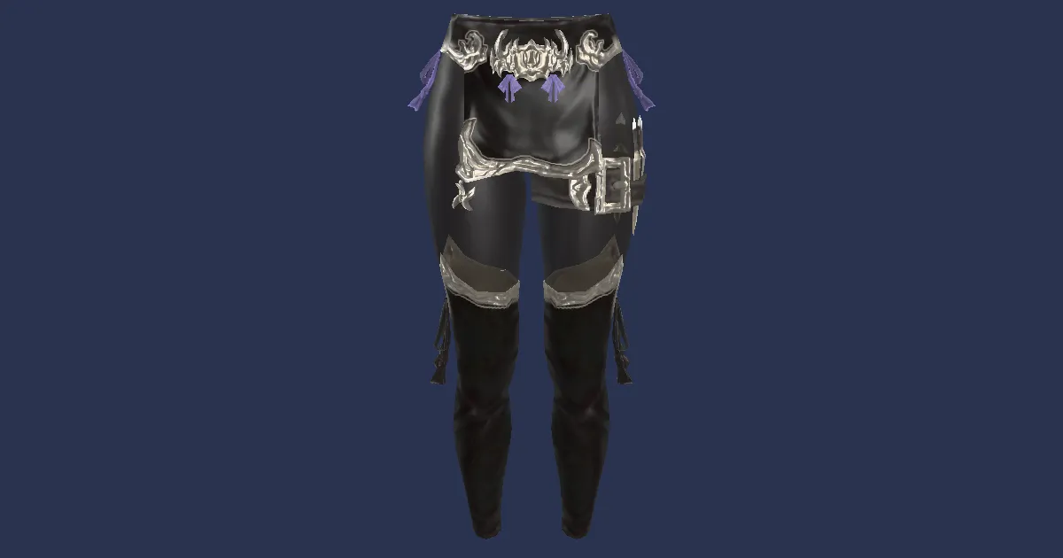 3D-Ansicht von Ninja-Hakama