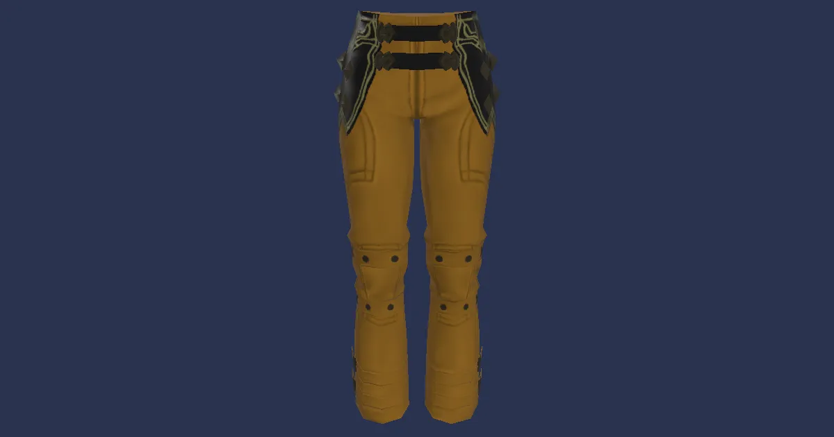 3D-Ansicht von Ramien-Reiterhose des Schlagens