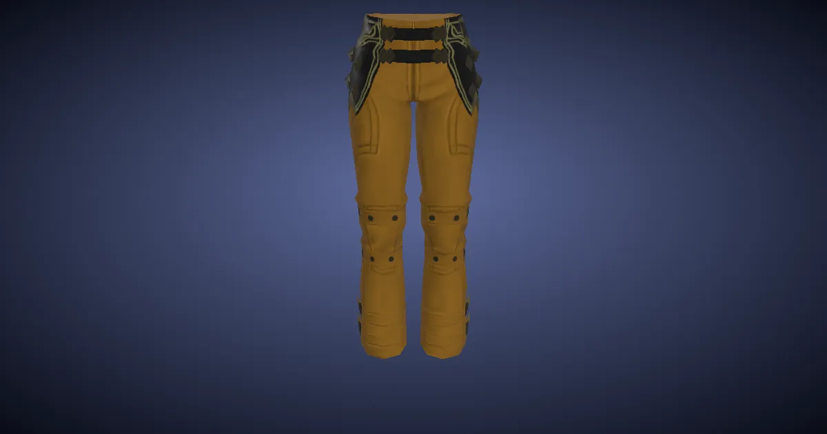 Rendu 3D de Pantalon d'agresseur en ramie